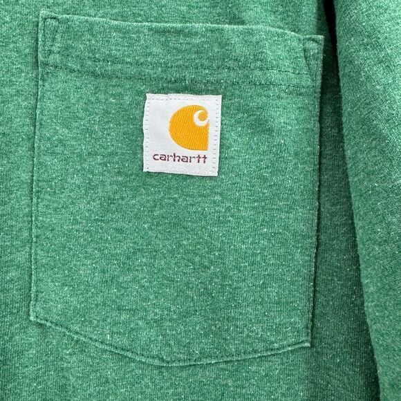 Carhartt Loose Fit T Shirt Men's XL Kelly Green Short Sleeve K87 Pocket Workwear - Picture 3 of 9